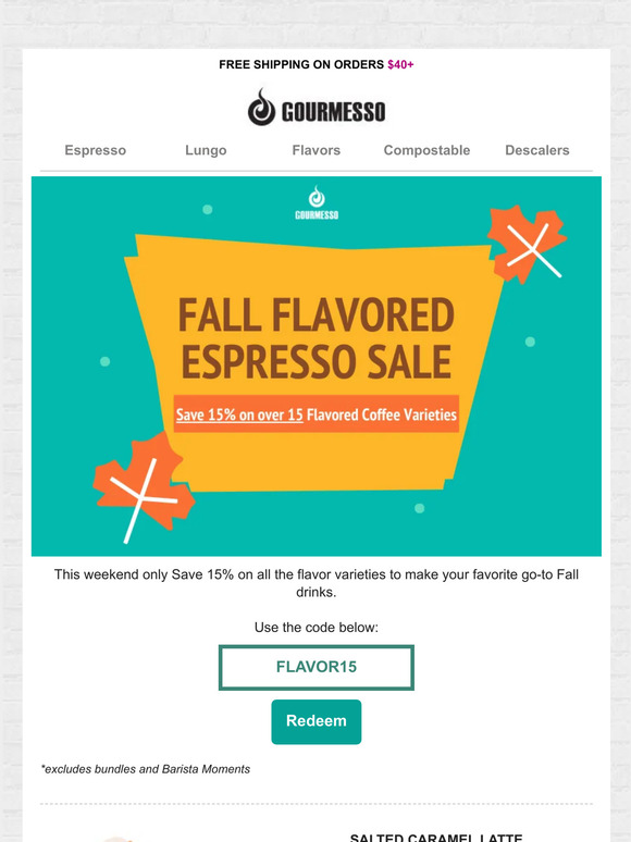 Our Fall Espresso Sale is here - Save 15%