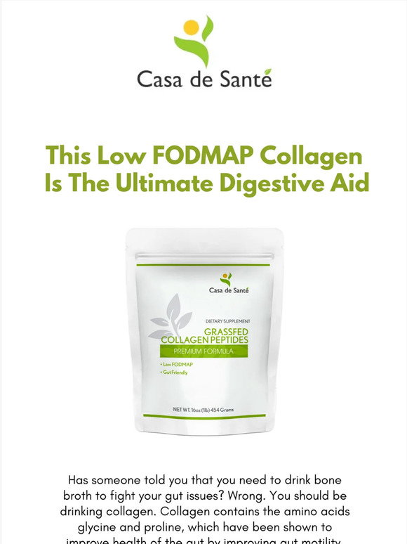 Casa de Sante , Low FODMAP Collagen for your Gut! Milled