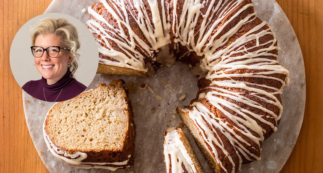Cider-Glazed Apple Bundt Cake; Sam Block's Headshot