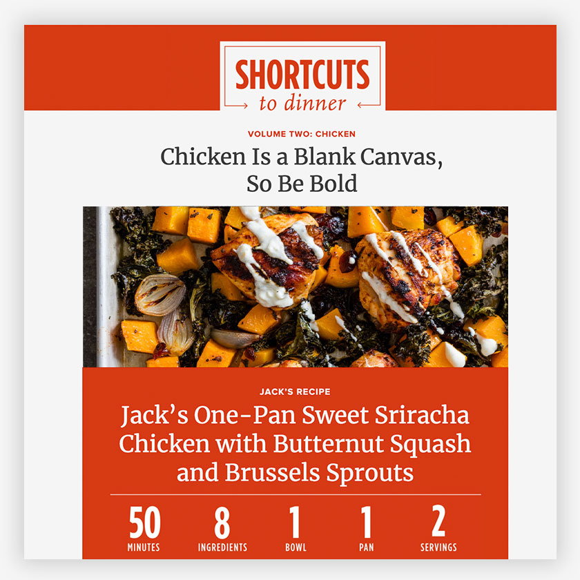 Shortcuts to Dinner Newsletter Preview