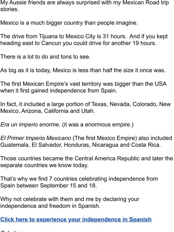 Why Mexico was bigger than the USA
