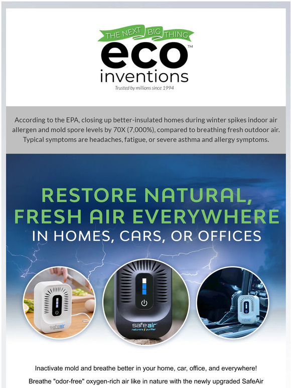 Thousands RAVE about “breathing safe natures air indoors”