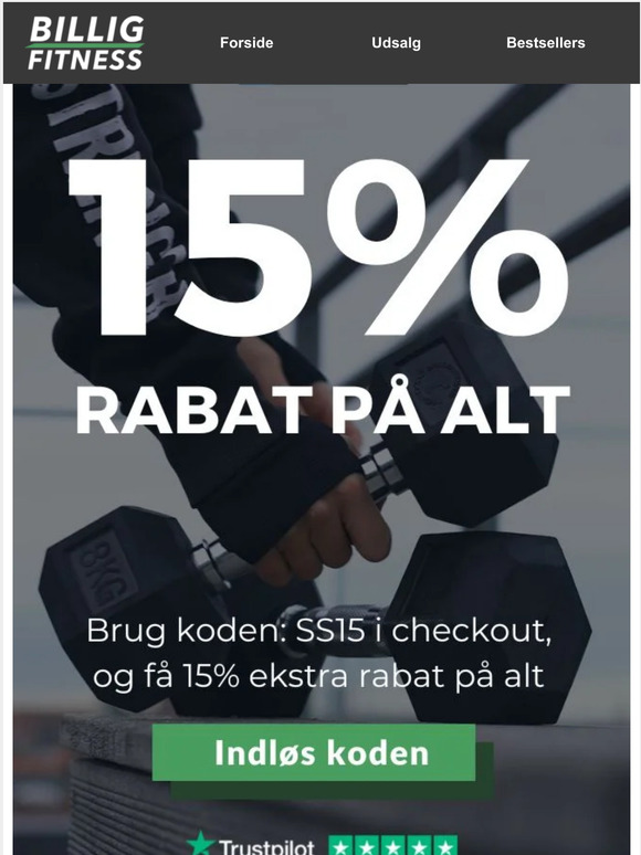 Efterårsudsalg ⚡ -15% rabatkode til ALLE varer.