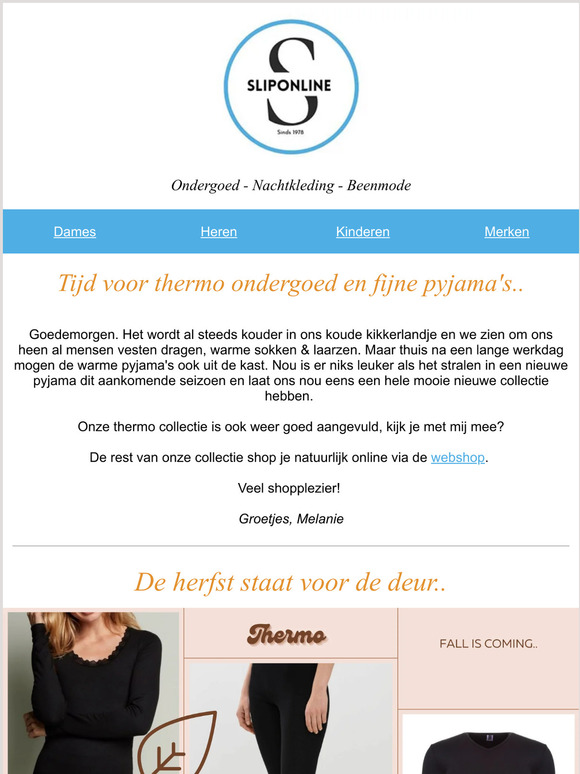 Tijd voor thermo & warme pyjama's!