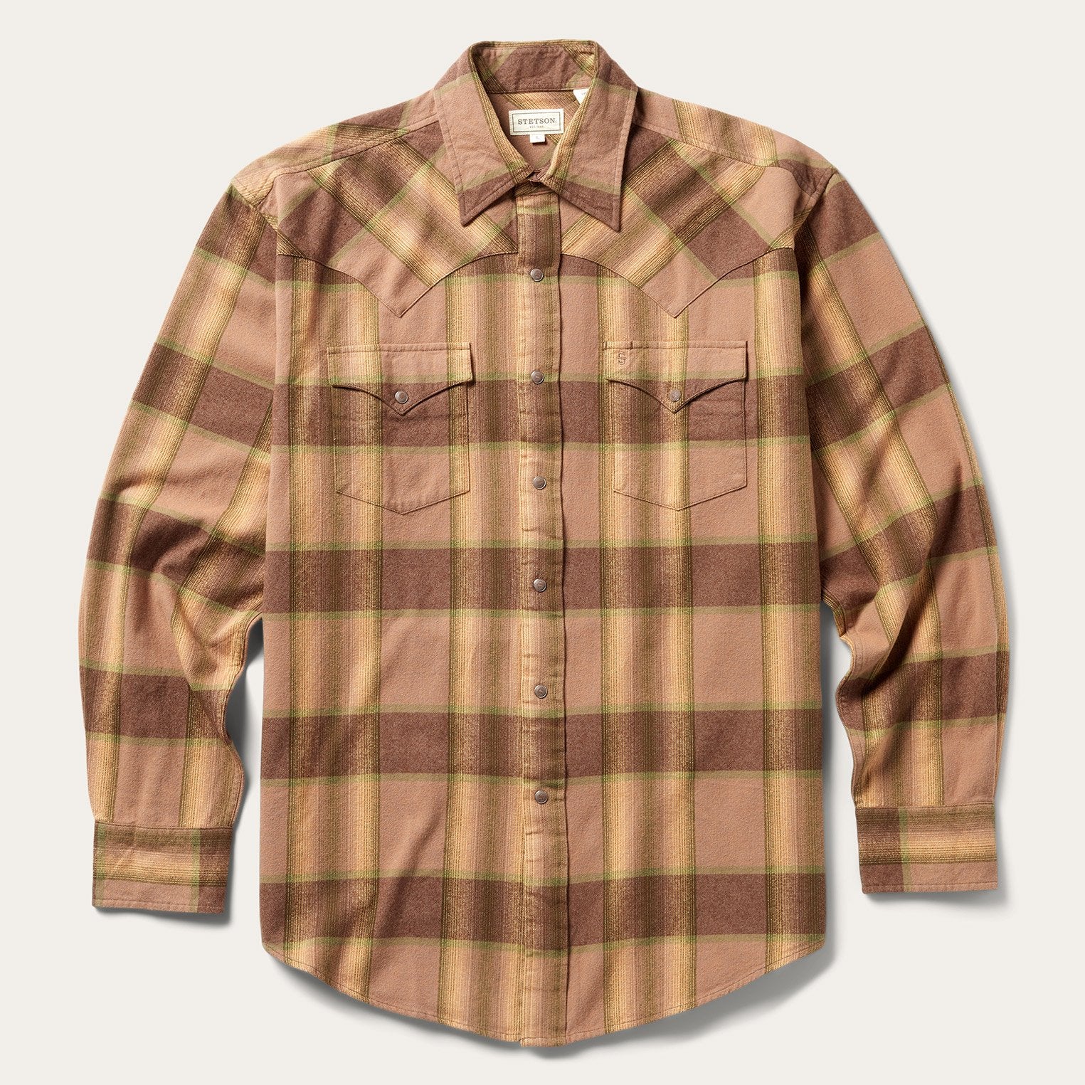 Flannel Western Shirt In Brown