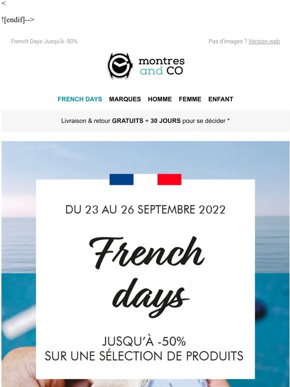 ⌚ Découvrez la sélection spéciale French Days !
