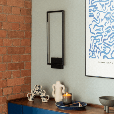 Saber LED Cube Wall Light Black