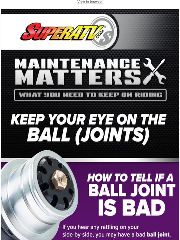 Super ATV Hear A Rattle? 👂 Check Your Ball Joints! Milled