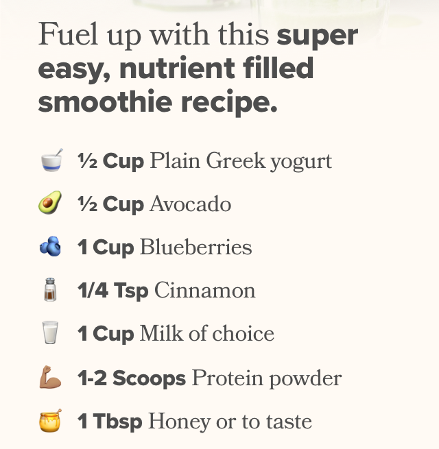 Fuel up with this super easy, nutrient filled smoothie recipe