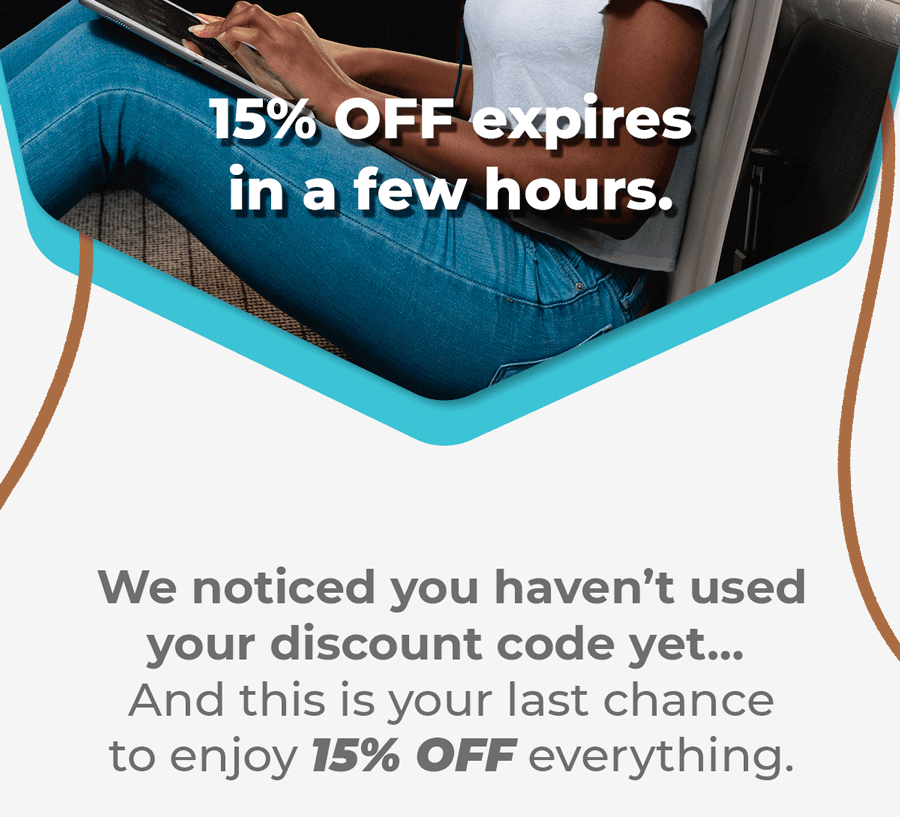 15% OFF expires in a few hours.