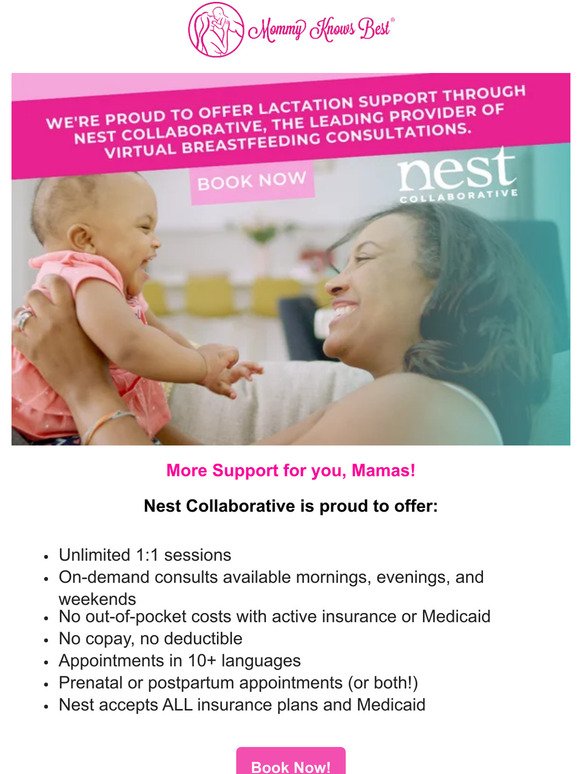 🙌🏽 Insurance Covered Lactation Support through Nest Collaborative 🙌🏽