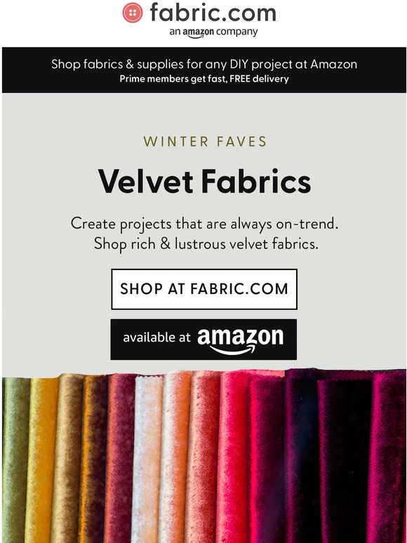 ❄️ Shop Winter Favorites like Velvet Fabrics