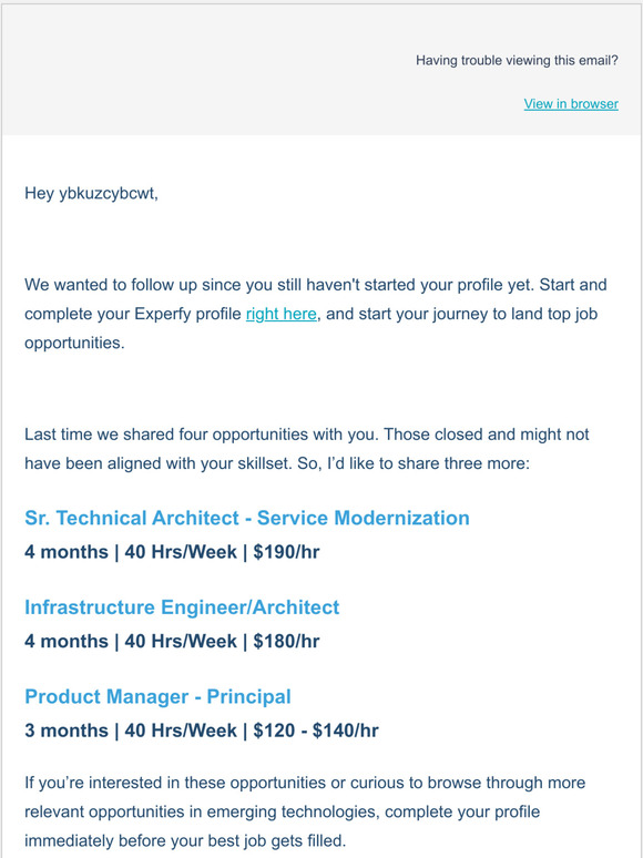 Last Chance:Apply to Top Job Opportunities of the Week at Experfy