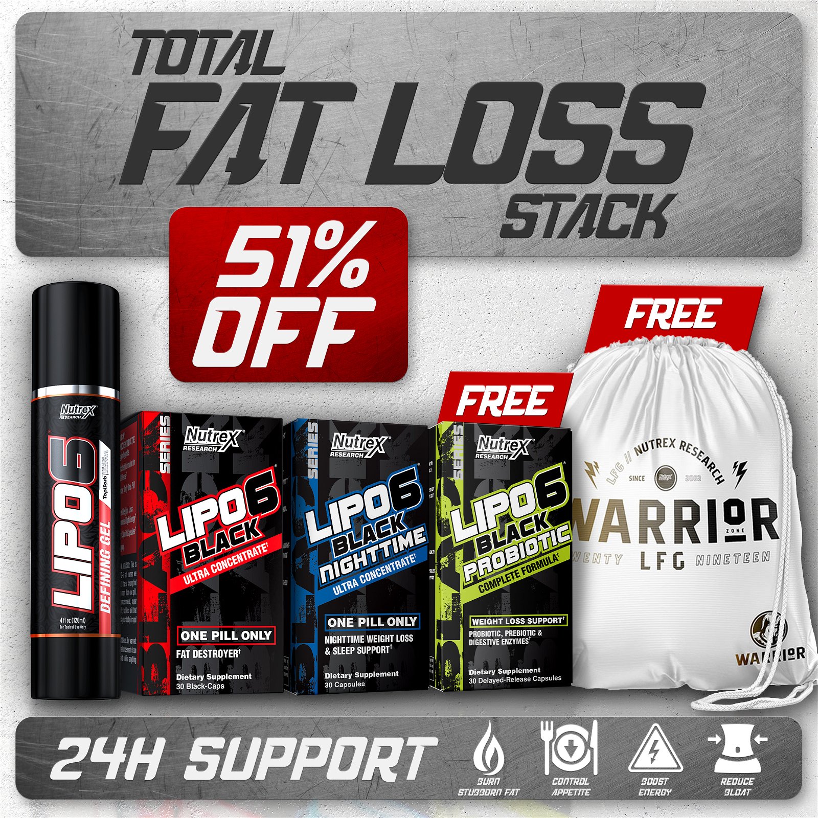 51% Off total fat loss stack