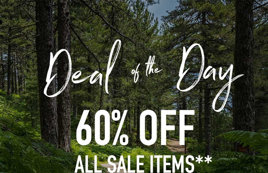 one day only. 60% off all sale items**