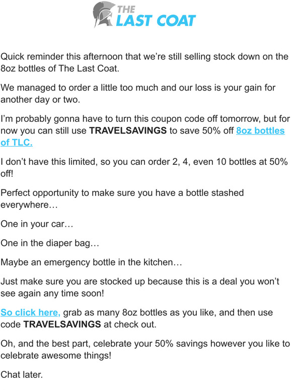 Need an 8oz bottle of TLC?