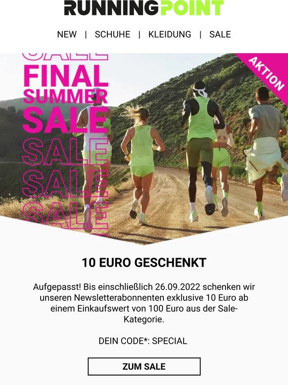 Jetzt sparen: 10 Euro Rabatt auf Deinen Sale-Einkauf