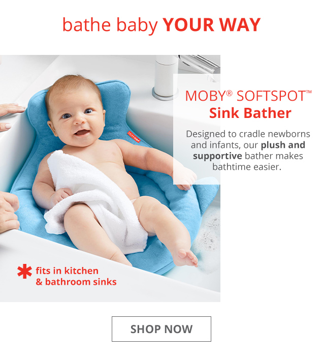 SkipHop Baby’s first bath just got easier (and more comfy)! Milled