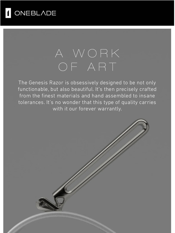 OneBlade: A Work Of Art: The Genesis Razor | Milled