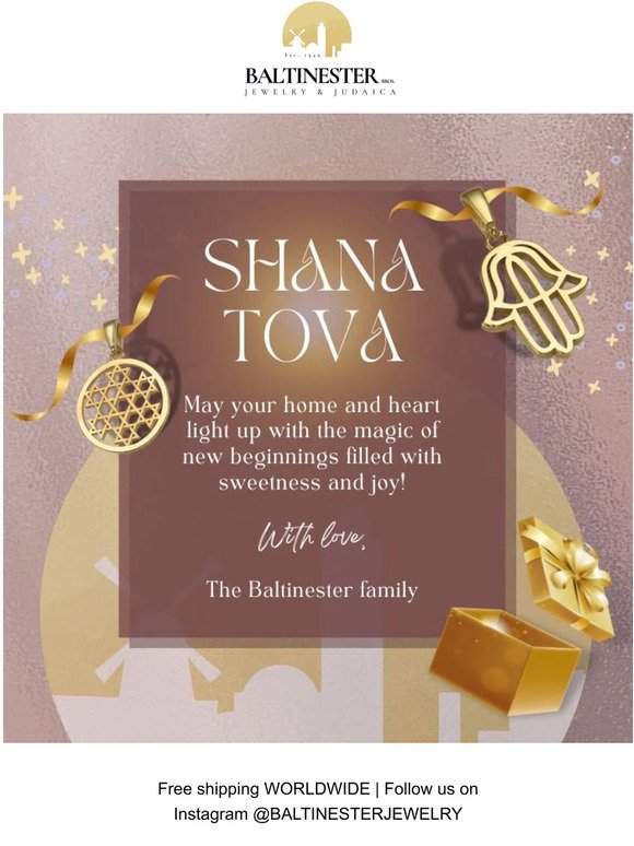 Happy Rosh Hashanah to you and your family ✨