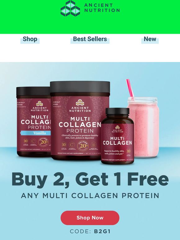 Dr. Axe A little time left to get your free collagen Milled