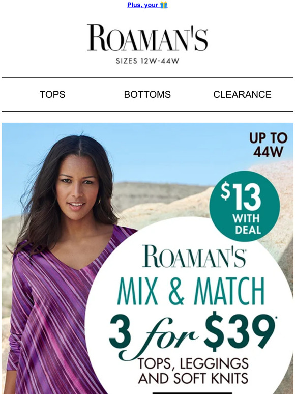 roaman's clearance tops