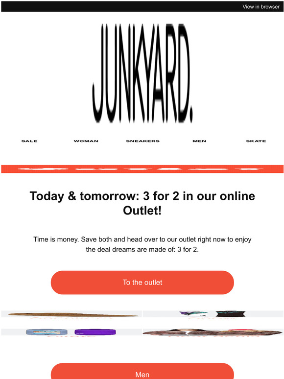 3 for 2 in our online Outlet!