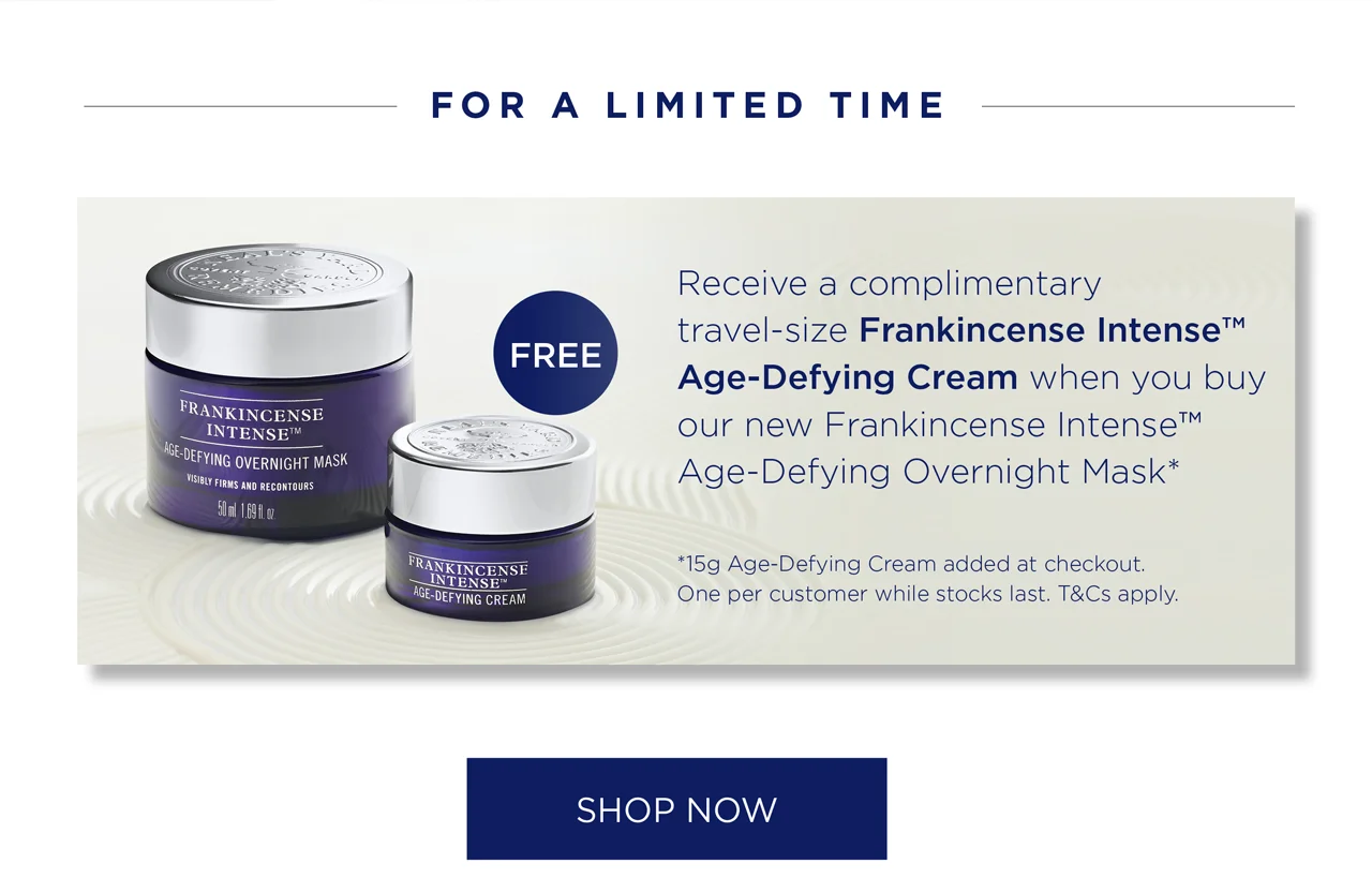 Receive a free travel-size Frankincense Intense™ Age-Defying Cream