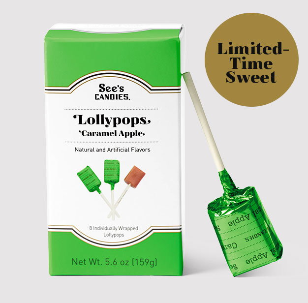 Limited-time Sweet:Caramel Apple Lollypops