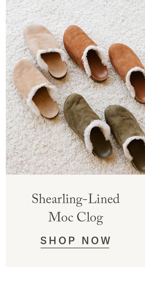 Shearling-Lined Moc Clog