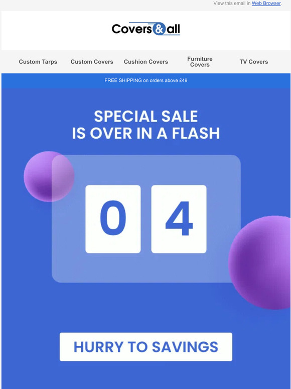 ⚡Hot Savings : 30% Off Covers + 10% Off Tarps
