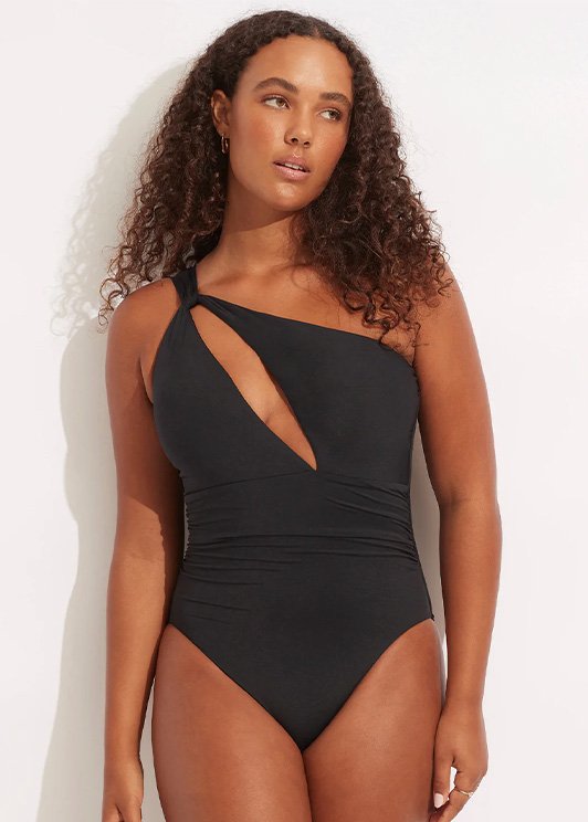 Seafolly Collective One Shoulder One Piece - Black