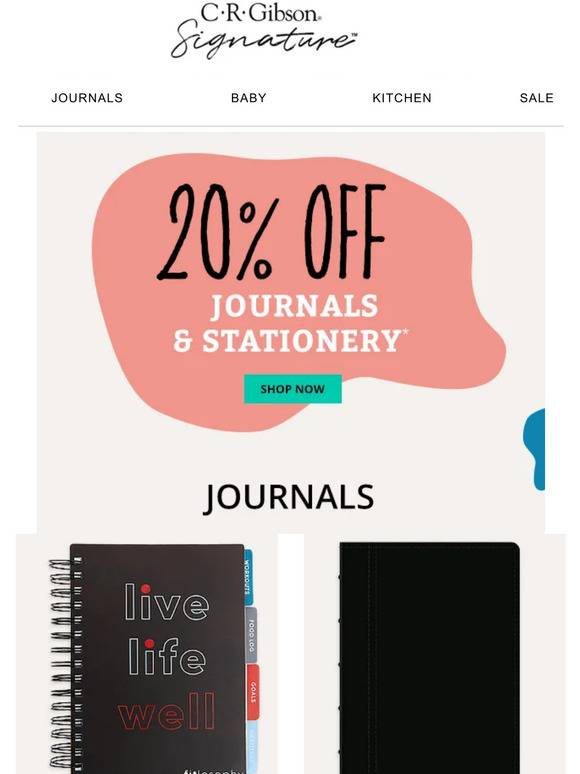 Limited Time Only: 20% Off Journals & Stationery