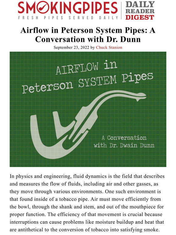 Airflow in Peterson System Pipes A Conversation with