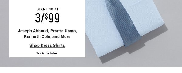 Dress shirts 3 for 99 
