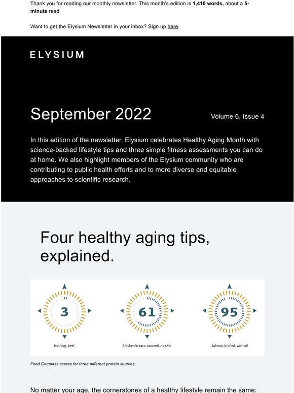 Elysium Health Sept Newsletter Predict your lifespan with a simple