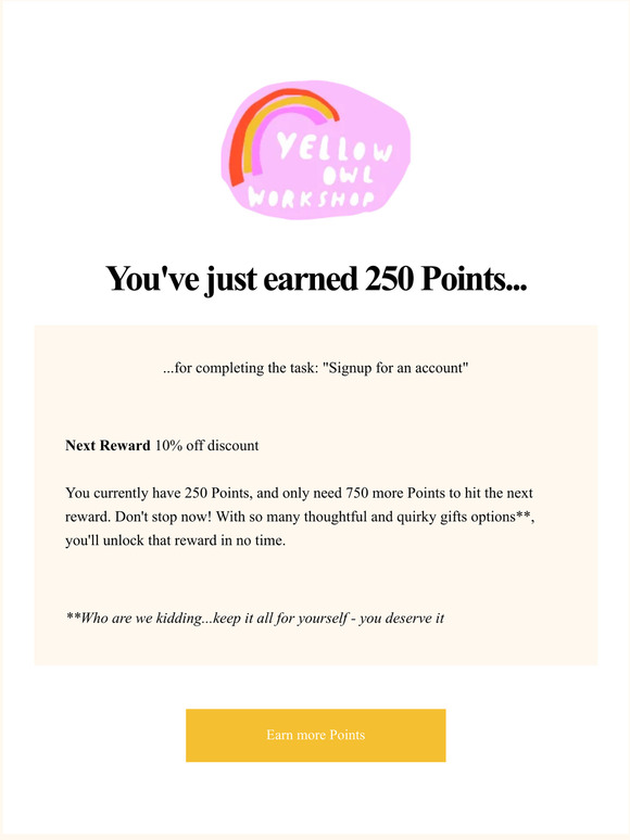 You've just earned 250 Points!