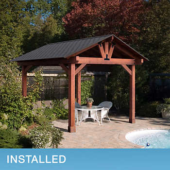 Installed Gazebos by Big Timber - Calabasas Cedar Wood Pavillion