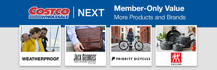 Costco Next. Member only value. More products and brands.