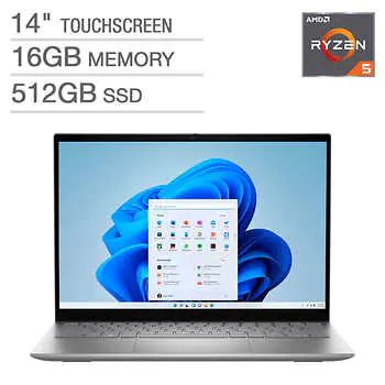 Dell Inspiron 14-inch Touchscreen Laptop with AMD Ryzen 5 Processor