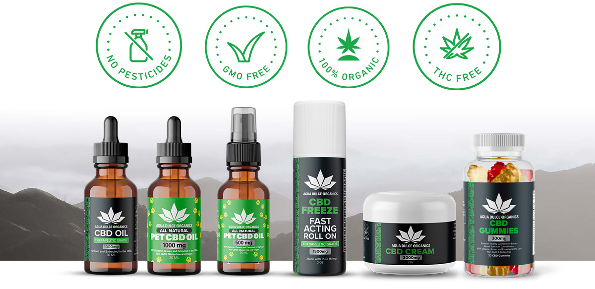 Agua Dulce Organics Free 500mg oil with purchase of any topical Milled