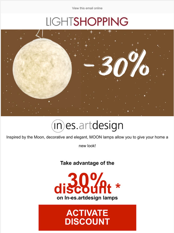 –30% on In-es.artdesign lamps 🍂