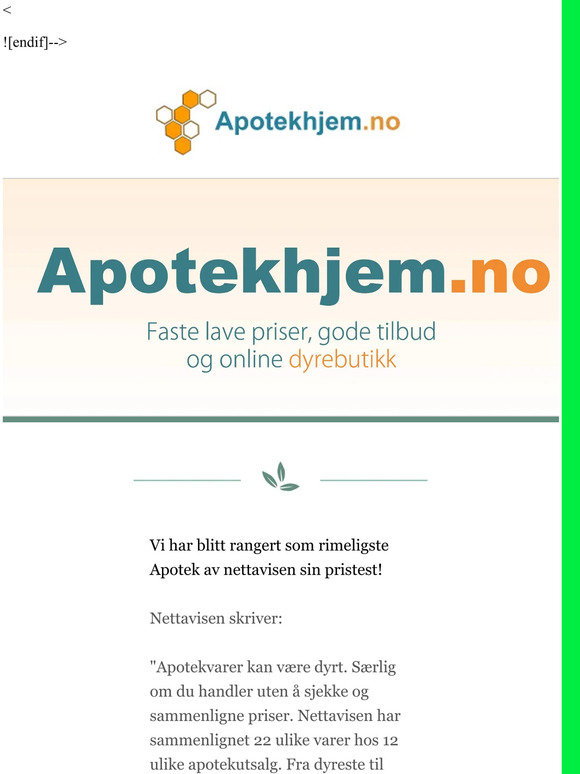 "Apotekhjem på topp"