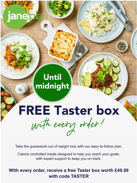 Janeplan Last Day To Receive Free 5 Days Of Jane Plan Meals 🥙 Milled