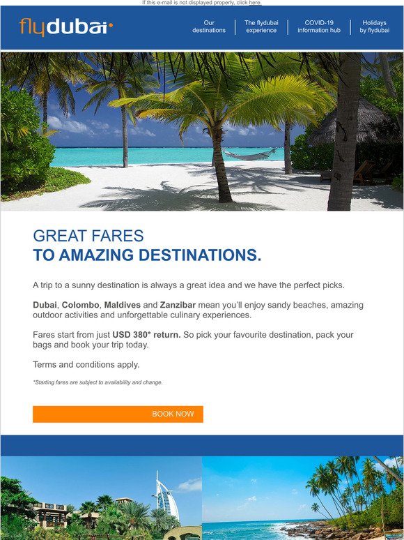 Book a sunny getaway from USD 380 return