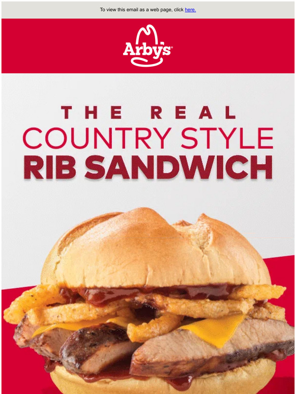 Arby's Attention, meatlovers 👋 The Real Country Style Rib Sandwich is