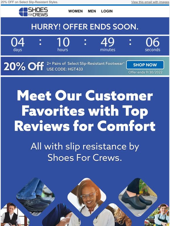 Customers' Choices For Most Comfortable Work Shoes