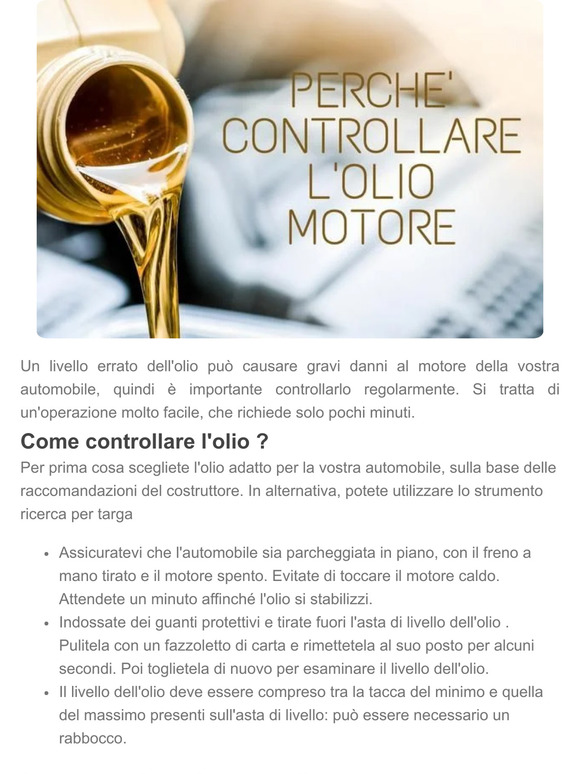 🔧🔧Hai controllato il livello dell'olio motore ? sai come farlo ?