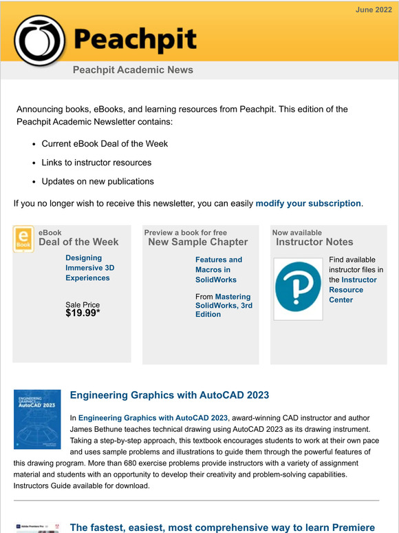 Peachpit Academic Newsletter