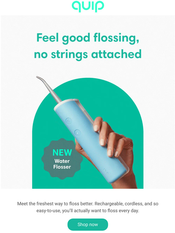quip NEW! Floss with 360° of clean 💧 💫 Milled